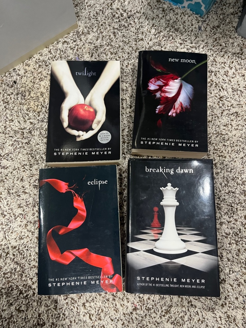 Twilight Saga Set by Stephenie Meyer - Black & Red Covers